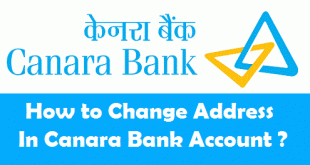 Change Address in Canara Bank Account
