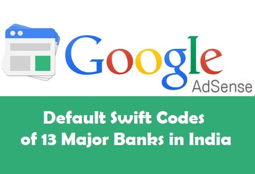 Swift BIC Codes for Adsense Payments