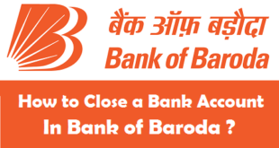 Close Bank Account in Bank of Baroda