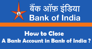 Close Bank Account in Bank of India