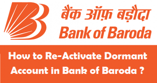 Reactivate Dormant Account in Bank of Baroda