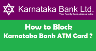 How to Block Karnataka Bank ATM Card