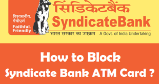 How to Block Syndicate Bank ATM Card