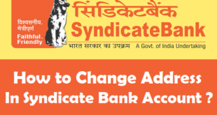 How to Change Address in Syndicate Bank Account