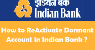 How to ReActivate Dormant Account in Indian Bank
