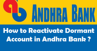 How to Reactivate Dormant Account in Andhra Bank