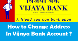 How to Change Address in Vijaya Bank Account