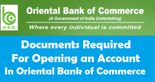 Documents Required for Opening an Account in OBC