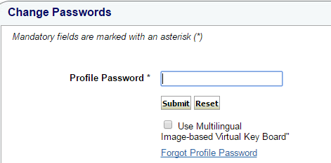 Enter Profile Password in SBI Online