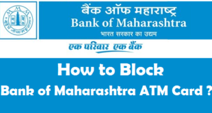 How to Block Bank of Maharashtra ATM Card