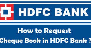 How to Request Cheque Book in HDFC Bank