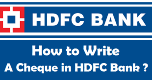 How to Write a Cheque in HDFC Bank