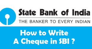 How to Write a Cheque in SBI