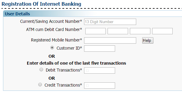Registration of Internet Banking in Canara Bank 