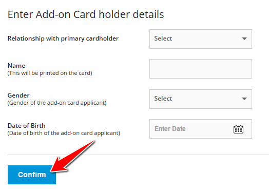 SBI Add On Card Holder Details 