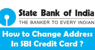 How to Change SBI Credit Card Address