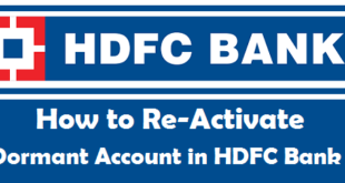 How to Reactivate Dormant Account in HDFC Bank