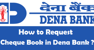 How to Request Cheque Book in Dena Bank