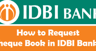 How to Request Cheque Book in IDBI Bank