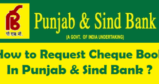 How to Request Cheque Book in Punjab & Sind Bank