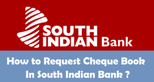How to Request Cheque Book in South Indian Bank