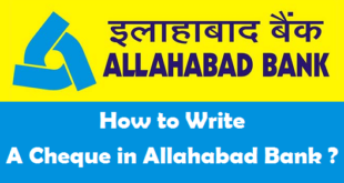 How to Write a Cheque in Allahabad bank