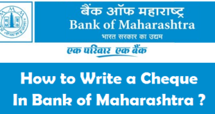 How to Write a Cheque in Bank of Maharashtra