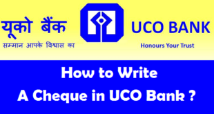 How to Write a Cheque in UCO Bank