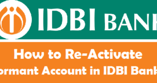 How to Reactivate Dormant Account in IDBI Bank