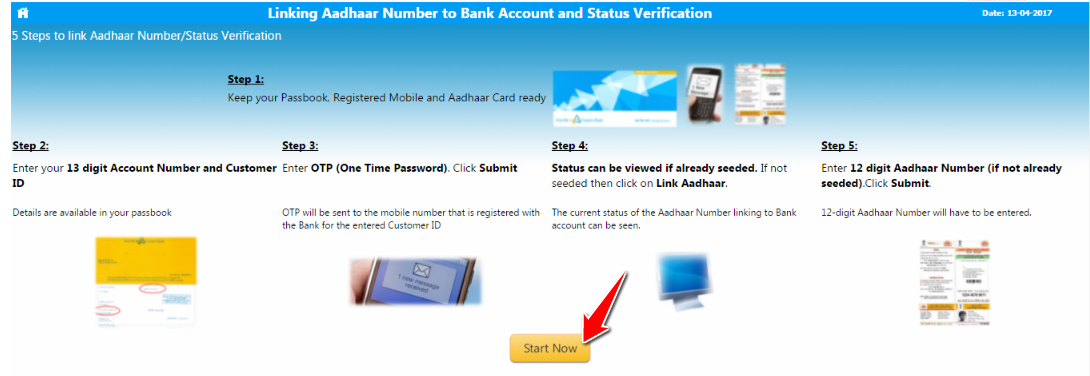 Steps to Link Aadhaar Number in Canara Bank Account