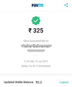 Pay Money from One Paytm Account to Another