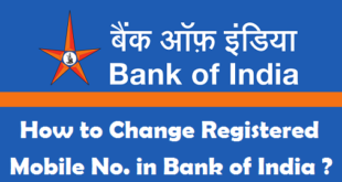 How to Change Registered Mobile Number in Bank of India