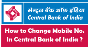How to Change Registered Mobile Number in Central Bank of India