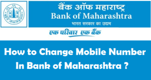 How to Change Registered Mobile Number in Bank of Maharashtra