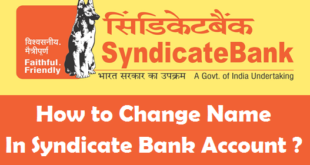 How to Change Name in Syndicate Bank Account