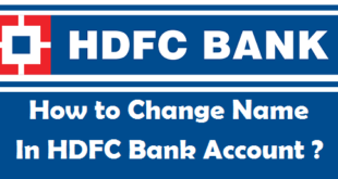 How to Change Name in HDFC Bank Account