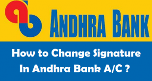 How to Change Signature in Andhra Bank Account