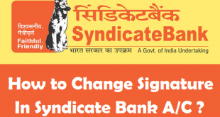 How to Change Signature in Syndicate Bank Account